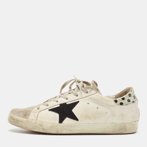 Leather and Suede Super Star Lace Up Sneakers Size 40 - Golden Goose - Modalova