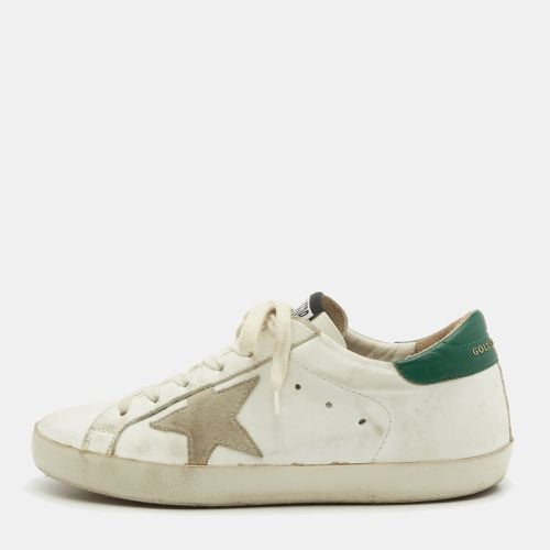 Green Leather Super Star Lace Up Sneakers Size 38 - Golden Goose - Modalova