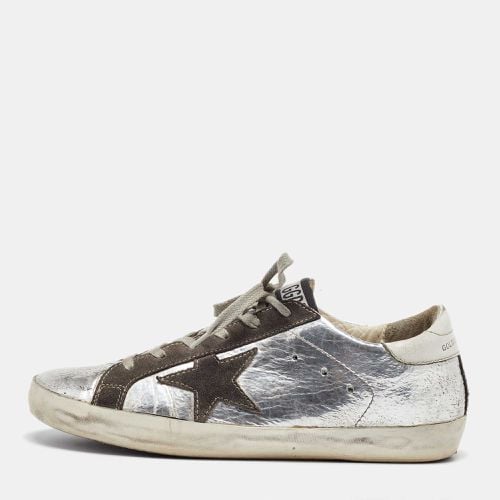 Grey Leather and Suede Superstar Sneakers Size 39 - Golden Goose - Modalova