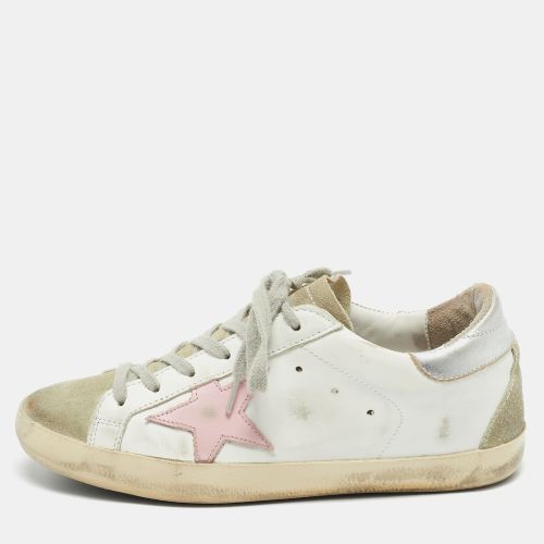 Grey Leather and Suede Super Star Sneakers Size 36 - Golden Goose - Modalova