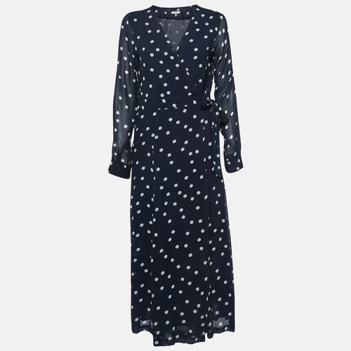 Polka Dots Chiffon Midi Wrap Dress S - Ganni - Modalova