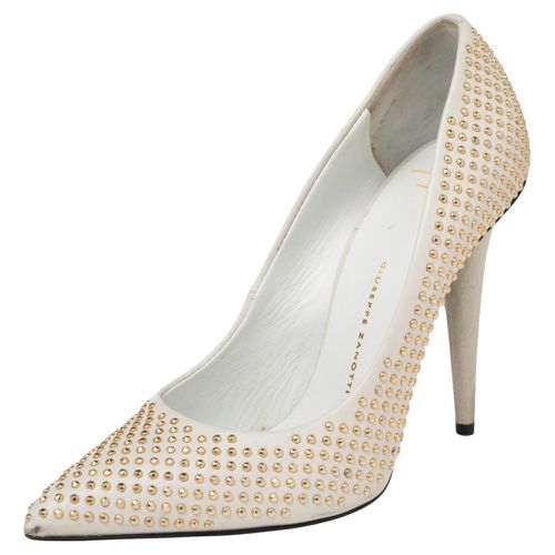 Leather Stud Embellished Pointed Toe Pumps Size 36.5 - Giuseppe Zanotti - Modalova