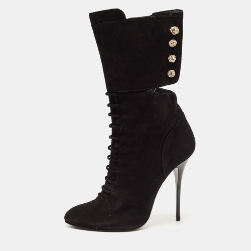 Suede Crystals Embellished Mid Calf Boots Size 40 - Giuseppe Zanotti - Modalova