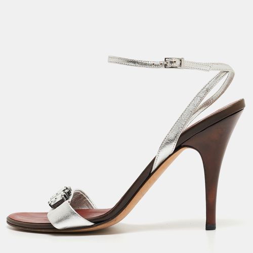 Leather Crystal Embellished Ankle Strap Sandals Size 40 - Giuseppe Zanotti - Modalova