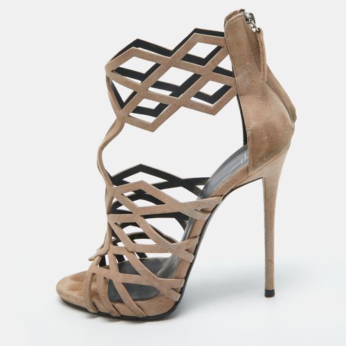 Suede Caged Ankle Strap Sandals Size 39 - Giuseppe Zanotti - Modalova