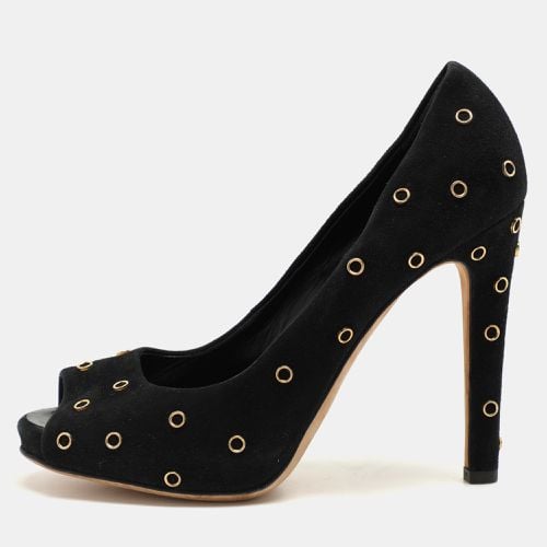 Suede Embellished Peep Toe Pumps Size 37.5 - Giuseppe Zanotti - Modalova