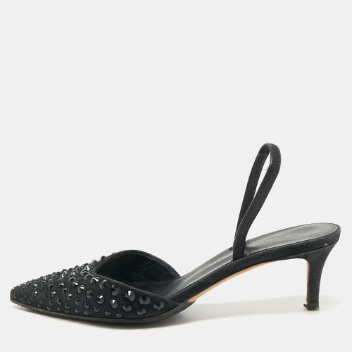 Satin Crystal Embellished Slingback Pumps Size 36 - Giuseppe Zanotti - Modalova