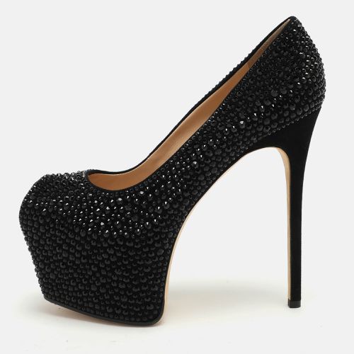 Suede Embellished Platform Pumps Size 37.5 - Giuseppe Zanotti - Modalova