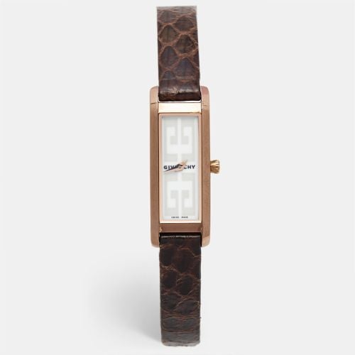 Rose Gold Plated Stainless Steel Snakeskin Leather GV.5216L Women's Wristwatch 14 mm - Givenchy - Modalova