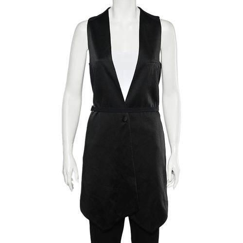 Two Tone Sateen Belted Asymmetric Hem Vest M - Givenchy - Modalova