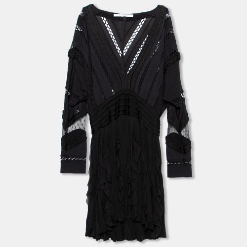 Patterned Knit Ruffle Trimmed Dress M - Givenchy - Modalova