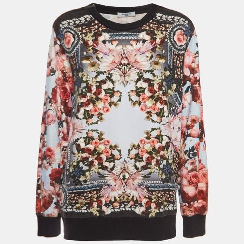 Roses and Birds of Paradise Cotton Knit Sweatshirt S - Givenchy - Modalova