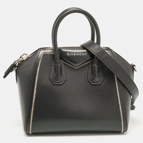 Leather Mini Chain Embellished Antigona Satchel - Givenchy - Modalova