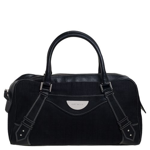 Monogram Canvas and Leather Zip Satchel - Givenchy - Modalova