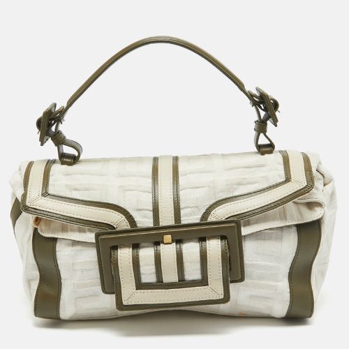 Olive Green Signature Fabric and Leather Top Handle Bag - Givenchy - Modalova