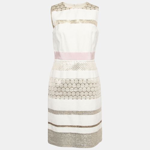 Off Lurex Brocade Striped Cotton Sleeveless Dress M - Giambattista Valli - Modalova