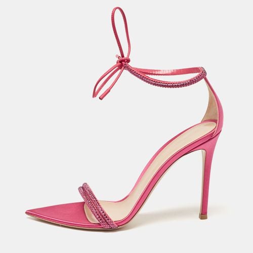 Satin Montecarlo Ankle Strap Sandals Size 39 - Gianvito Rossi - Modalova