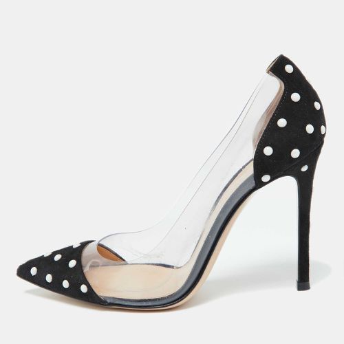 Studded Suede and PVC Plexi Pumps Size 36 - Gianvito Rossi - Modalova