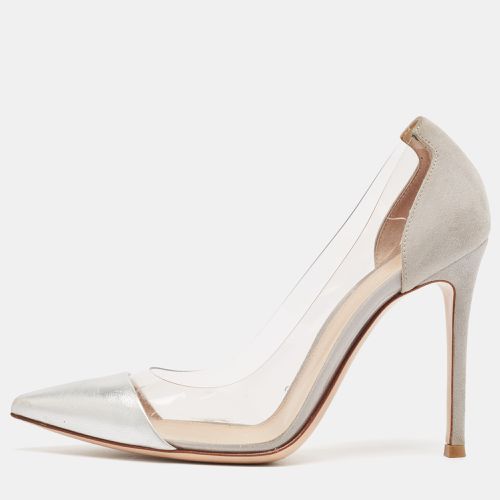 Grey Leather and PVC Plexi Pumps Size 37 - Gianvito Rossi - Modalova