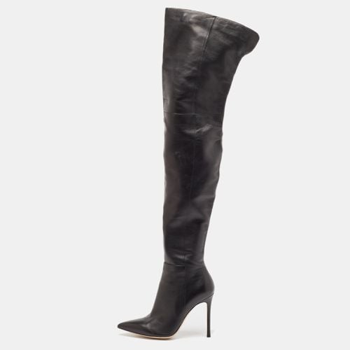 Patent Leather Pointed-Toe Over The Knee Boots Size 38 - Gianvito Rossi - Modalova