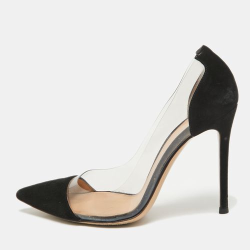 PVC and Suede Pointed Toe Plexi Pumps Size 37 - Gianvito Rossi - Modalova