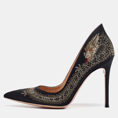 Satin Dragon 100 Embroidered Pumps Size 38.5 - Gianvito Rossi - Modalova