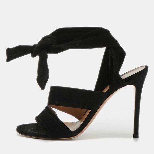 Suede Ankle Tie Sandals Size 37.5 - Gianvito Rossi - Modalova