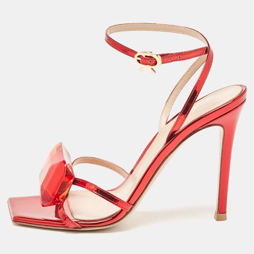 Metallic Leather Jaipur Sandals Size 35.5 - Gianvito Rossi - Modalova