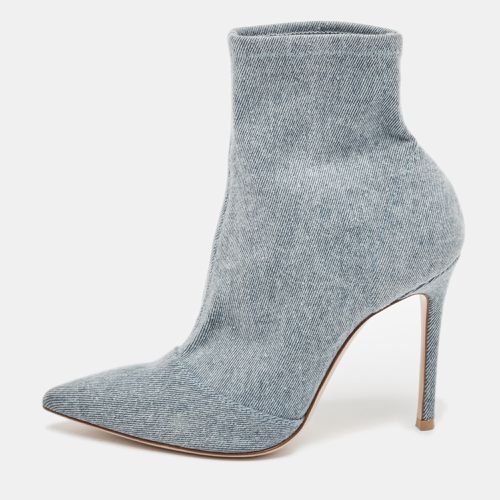 Denim Pointed Toe Ankle Length Boots Size 36.5 - Gianvito Rossi - Modalova