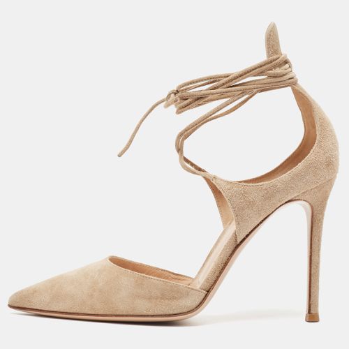 Suede Ankle Tie Pumps Size 37.5 - Gianvito Rossi - Modalova