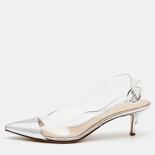 Leather and PVC Slingback Pumps Size 40 - Gianvito Rossi - Modalova