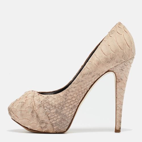 Python Leather Platform Pumps Size 39 - Gina - Modalova