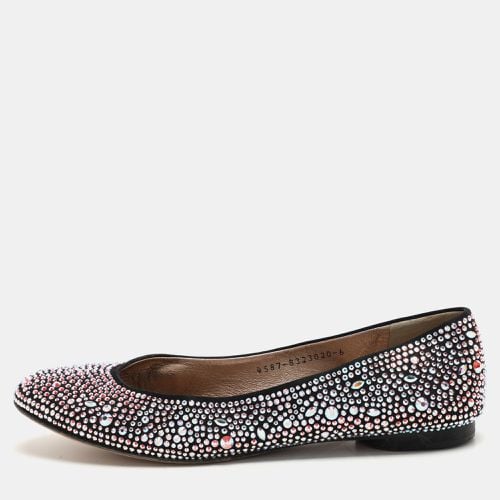 Satin Crystal Embellished Ballet Flats Size 39 - Gina - Modalova