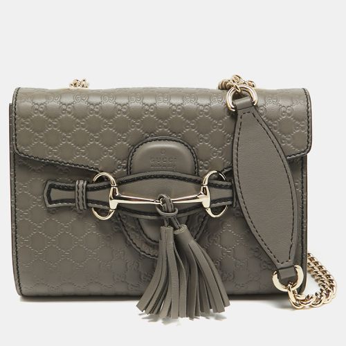 Microssima Leather Mini Emily Chain Crossbody Bag - Gucci - Modalova