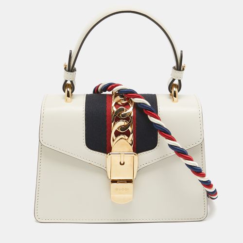 Off Leather Mini Sylvie Top Handle Bag - Gucci - Modalova