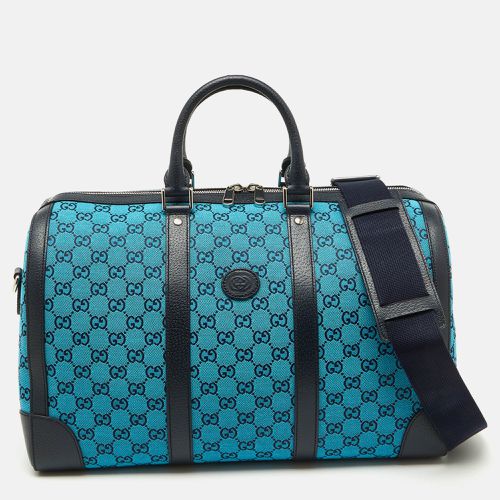 GG Canvas and Leather Savoy Medium Duffle Bag - Gucci - Modalova