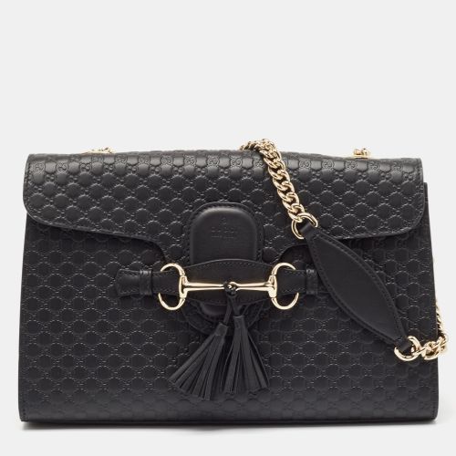 Microssima Leather Medium Emily Chain Shoulder Bag - Gucci - Modalova