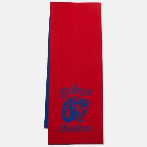 Red Tiger Jacquard Wool L'Aveugle Par Amour Scarf - Gucci - Modalova