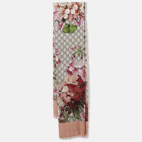 GG Blooms Print Silk Blend Square Scarf - Gucci - Modalova