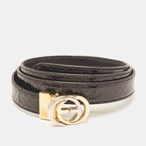 Python Vintage Interlocking G Buckle Belt 90 CM - Gucci - Modalova