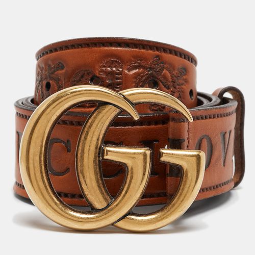 Leather Loved Double G Buckle Belt 85CM - Gucci - Modalova