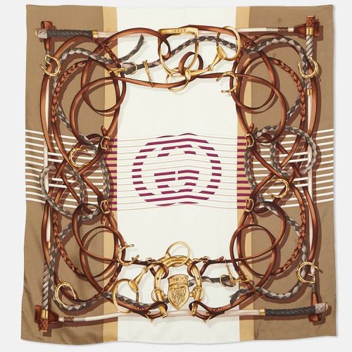 GG Stirrup Print Silk Scarf - Gucci - Modalova