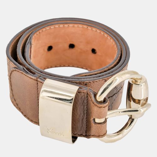 Leather ssima Wide Buckle Belt - Gucci - Modalova