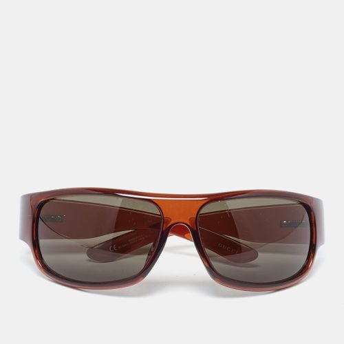 Brown/ GG1568/S Rectangle Wrap Sunglasses - Gucci - Modalova