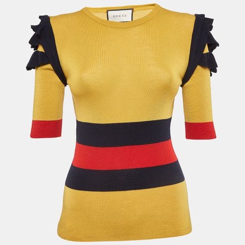 Gucci Yellow Striped Knit Top M - Gucci - Modalova