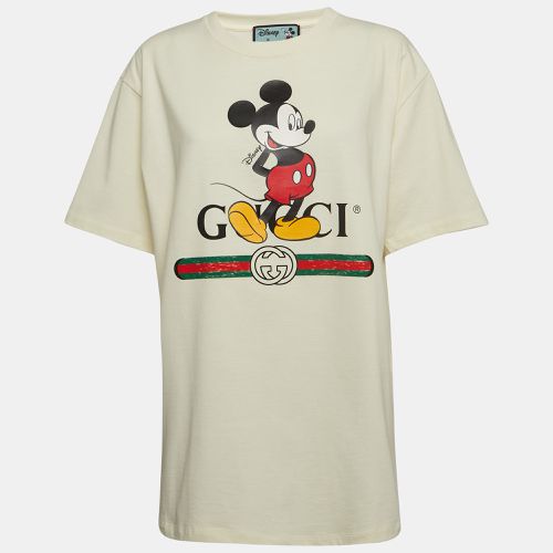 X Disney Mickey Mouse Print Cotton T-Shirt M - Gucci - Modalova