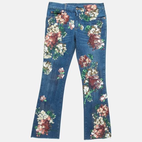 Floral Hand Painted Denim Jeans XS Waist 23" - Gucci - Modalova