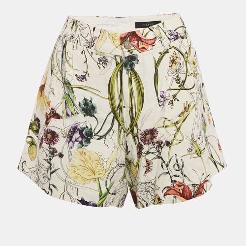 Floral Print Linen Shorts S - Gucci - Modalova