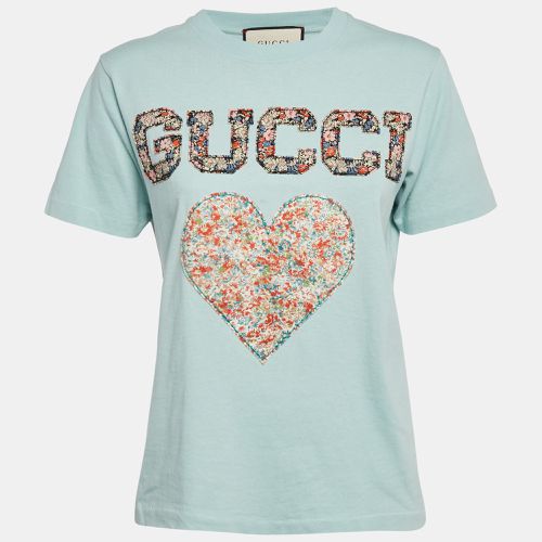 Heart Applique Jersey Liberty London Edition T-Shirt XS - Gucci - Modalova