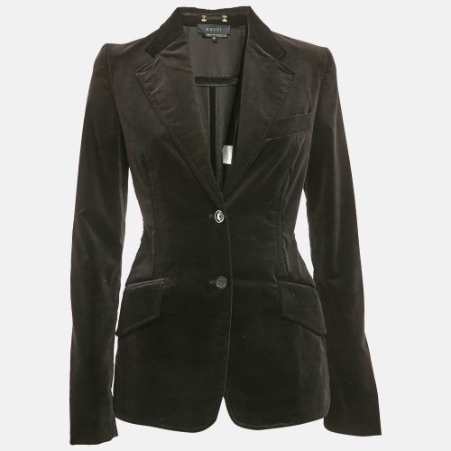 Velvet Single Breasted Blazer S - Gucci - Modalova